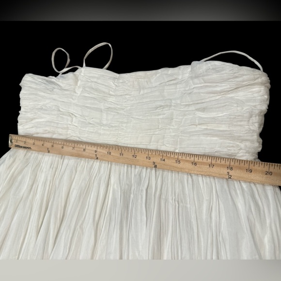 Anthropologie Forever That Girl Mini Dress Size XL White Spaghetti Straps Flowy - Picture 15 of 15